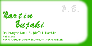 martin bujaki business card